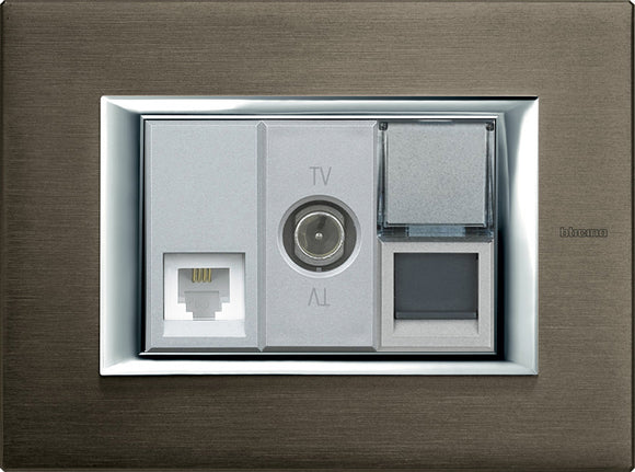 Ổ cắm TV - mạng - thoại Axolute HA4803BR