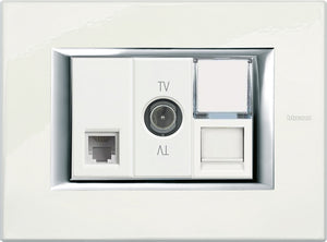 Ổ cắm TV - mạng - thoại Axolute HA4803BG