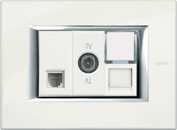 Ổ cắm TV - mạng - thoại Axolute HA4803BG